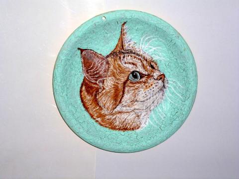 Сибиркая кошка (тарелочка 25х25см)