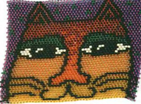 Сказочный кот из бисера.