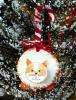 Снежный кот. Украшение на новогоднюю елку.